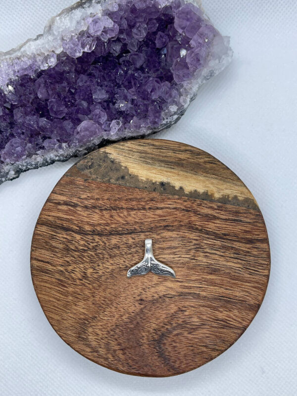 Whale Tail Bali Sterling Silver Pendant - Small