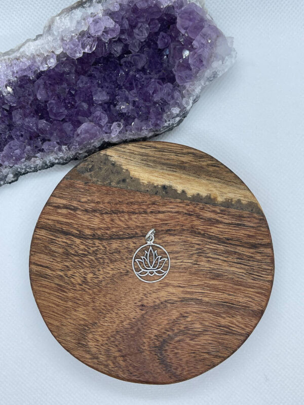 Lotus Decor Flower Sterling Silver Pendant