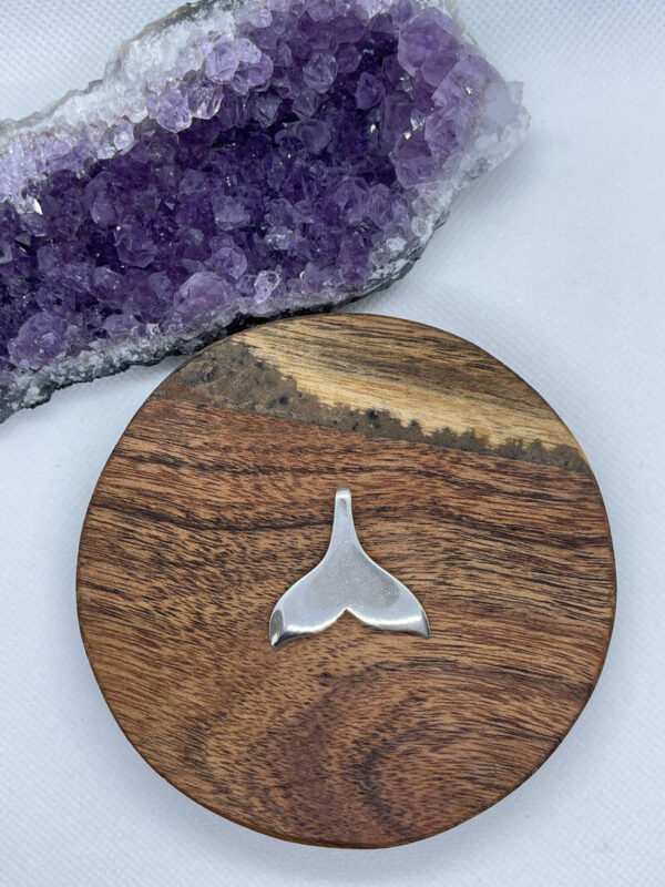 Whale Plain Sterling Silver Pendant - Big