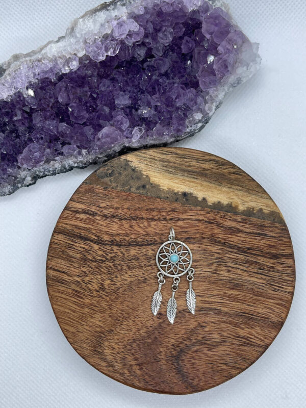 Dream Catcher Sterling Silver Pendant - Small