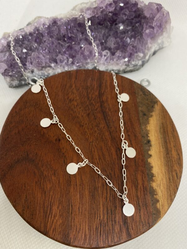 Medal (Medium Size) Sterling Silver Choker - 38cm + 4cm