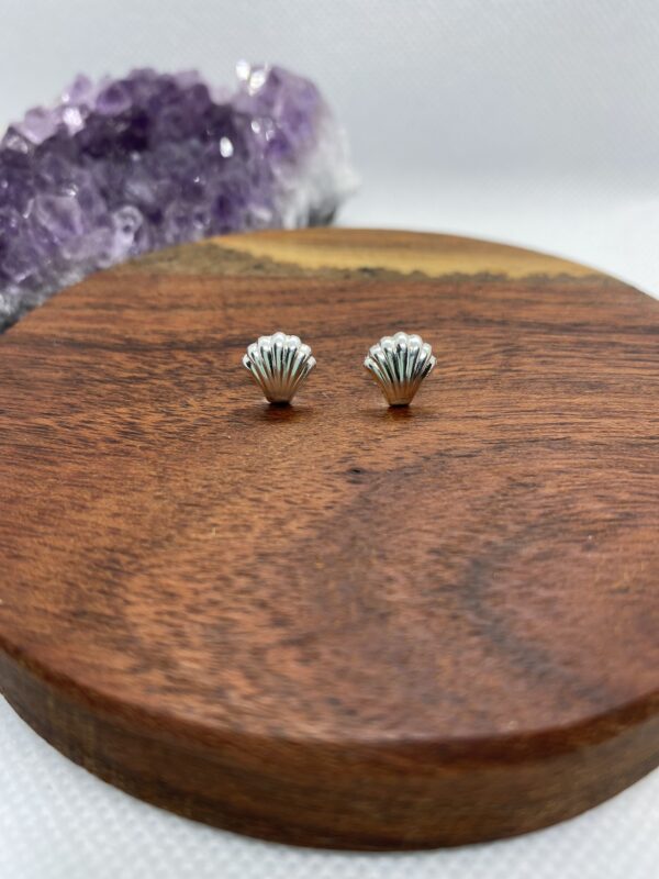 Shell Sterling Silver Stud Earrings