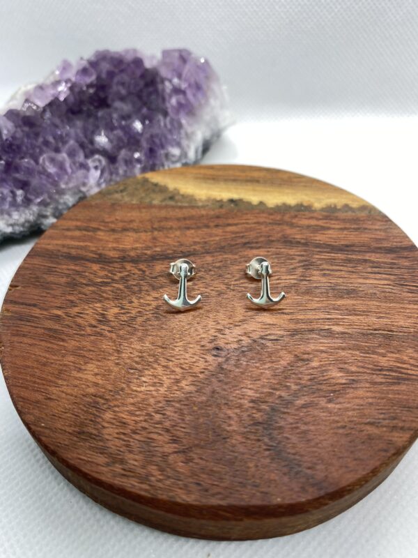 Anchor Sterling Silver Stud Earrings