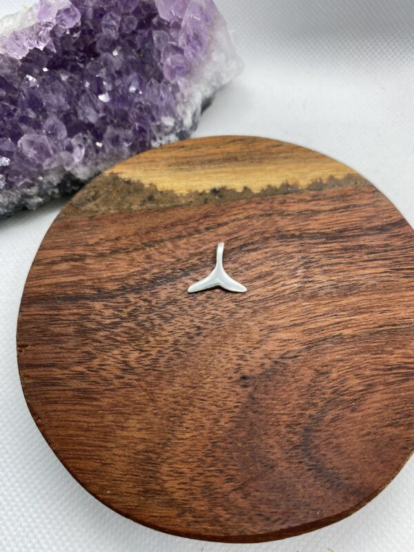Whale Tail Sterling Silver Pendant - Small