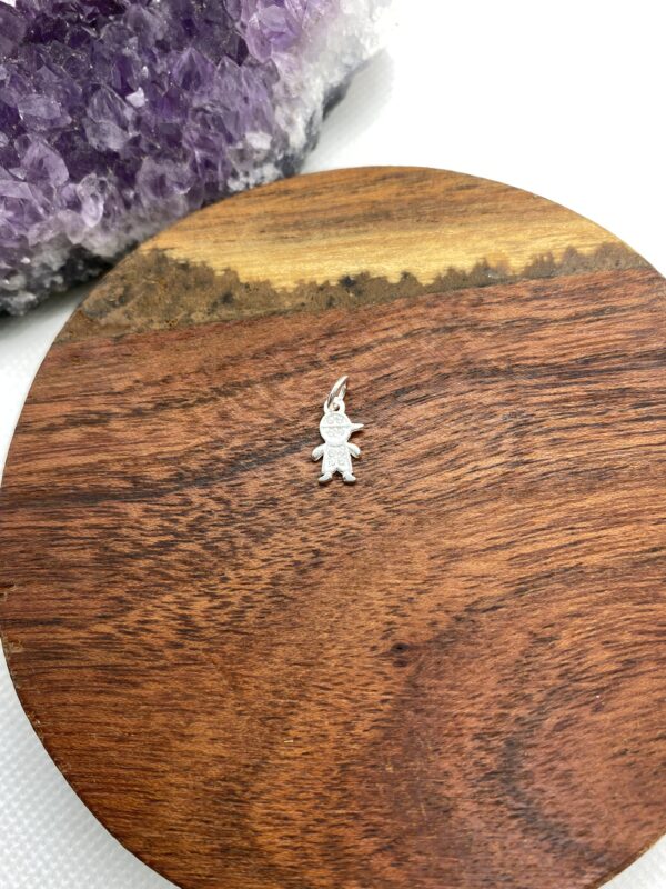 Boy w/ Zirconia Sterling Silver Pendant