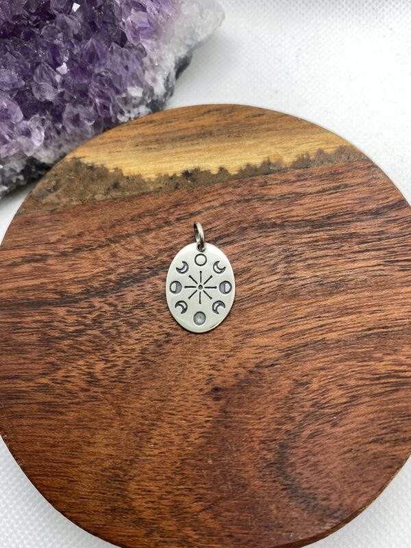 Moon Phases Sterling Silver Pendant