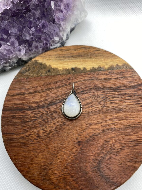 Moon Stone Sterling Silver Drop Pendant