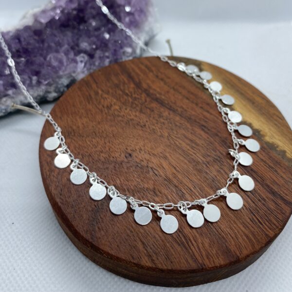 Full Medals Sterling Silver Choker - 40cm +5cm extension