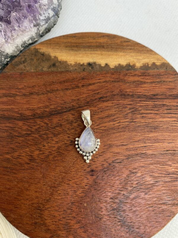 Moonstone Drop Sterling Silver Pendant