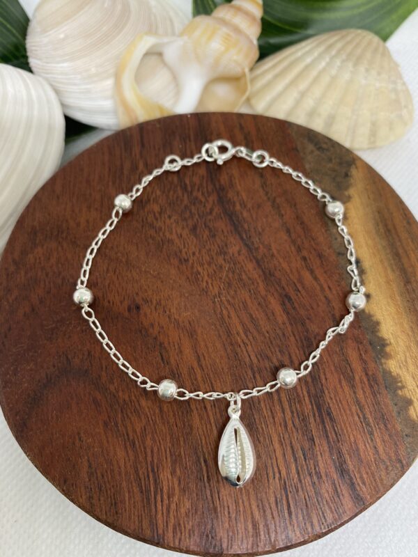 Shell & Balls Sterling Silver Bracelet 18cm