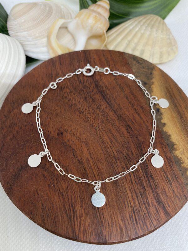 Flat Medals Sterling Silver Bracelet 19cm