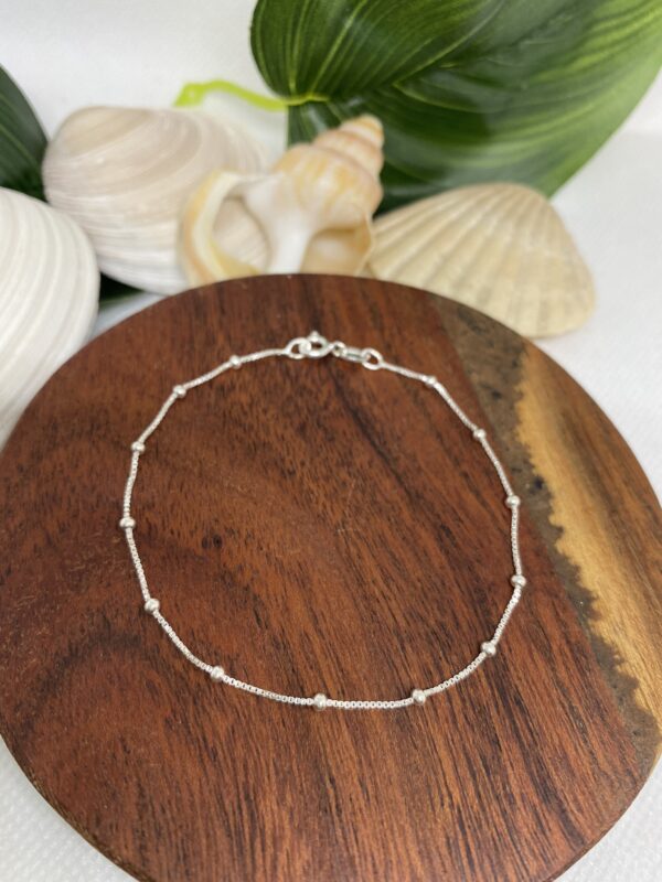 Beads and Balls Sterling Silver Bracelet 18cm