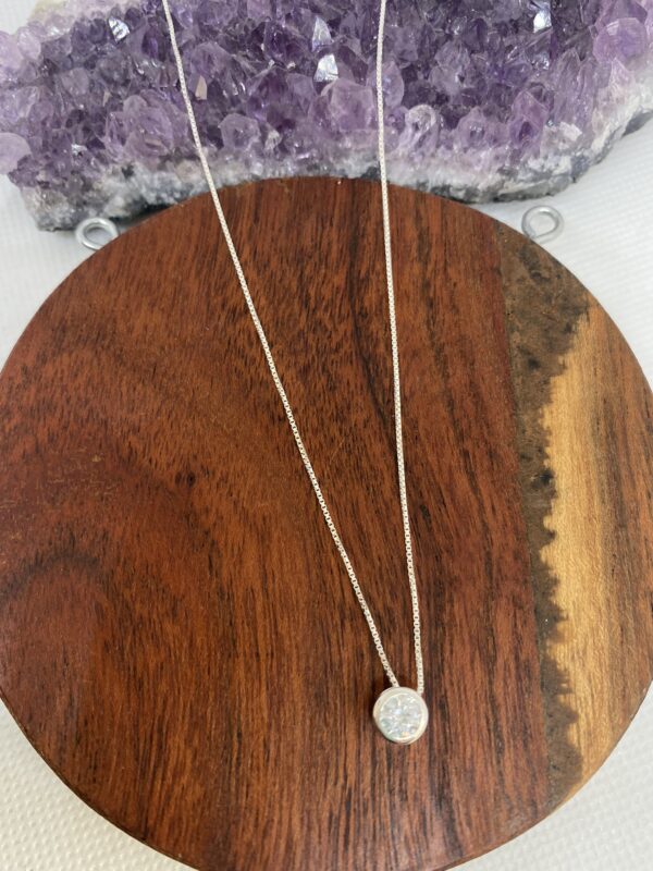 Light Point Zirconia Sterling Silver Necklace 45cm