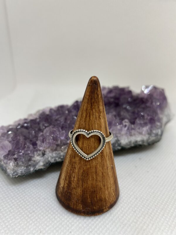 Heart Vintage Sterling Silver Ring