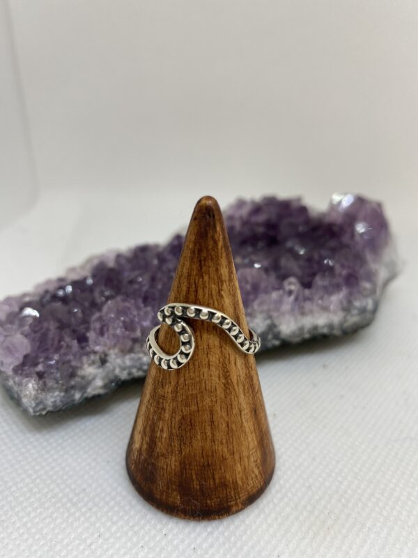 Dot Wave Sterling Silver Ring