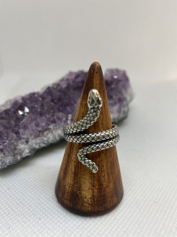 Snake Adjustable Sterling Silver Ring
